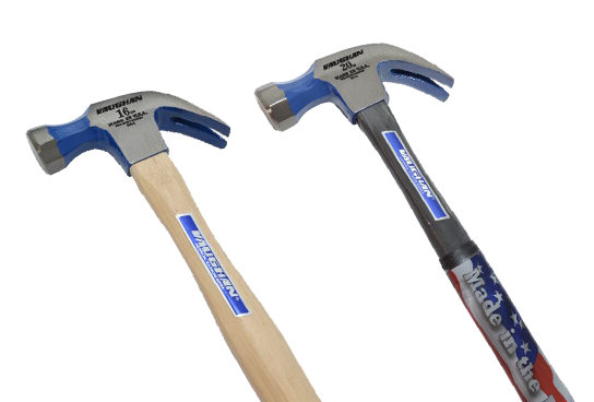 Curved Claw Hammers - Solid Steel